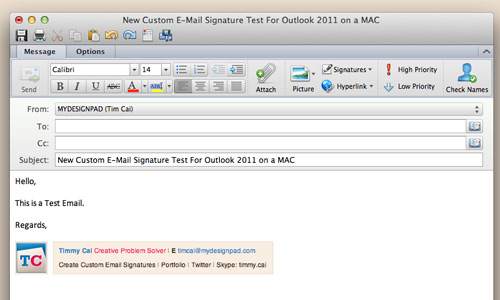 create a signature in outlook for mac